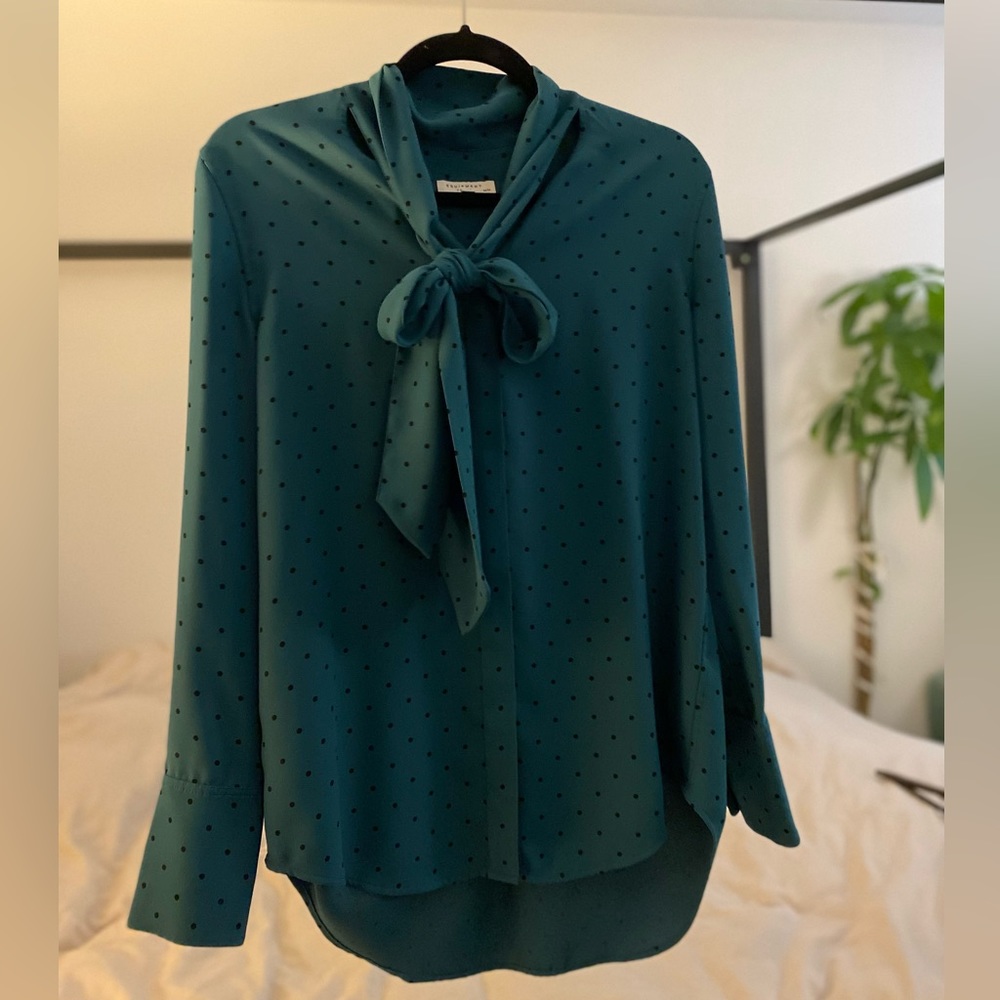 Equipment Essential Tie Neck Silk Blouse - Picture 1 of 5
